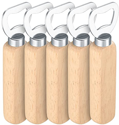 5 Stück Flaschenöffner, Natur Kronkorkenöffner, Tragbare Kapselheber geschenke öffner Personalisierter für Männer Bier öffner