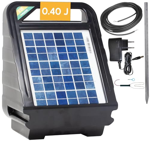 Agrarzone S 25 Weidezaungerät SOLAR 3W 12V, 0,40J - Starke 10.500V Leistung, optimiertes Akkumanagement - Effiziente Solarpower - Ideal für Weidezaun und Elektrozaun