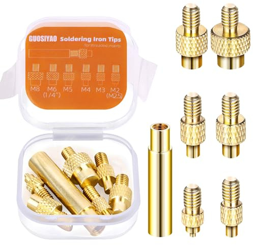 Gewindeeinsatz Einpressmuttern 3d Druck Messing Muttern M2 2.5 M3 M4 M5 M6 M8 Einschraubmutter Zubehör Heat Insert Einschmelzhilfe Set Für 3D-Druckprojekte