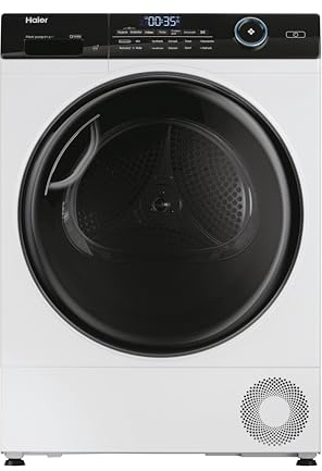 Haier I-PRO SERIE 5 HD91-A3959E Wärmepumpentrockner / 9 kg/A+++ / Smart Home - Wi-Fi & hOn App/Hygiene-Funktion/I-Refresh Dampfprogramm/Schontrommel [Energieklasse A+++]