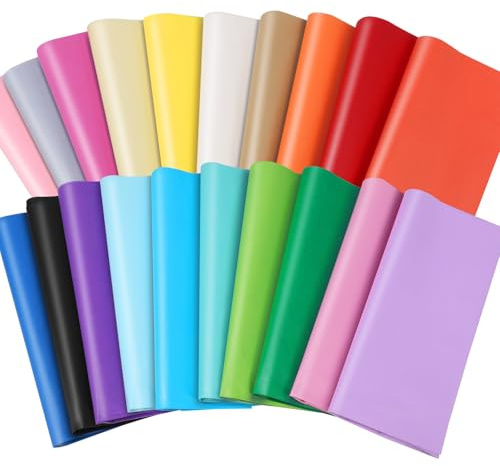 woric 100 Blatt Seidenpapier Bunt 50x70 cm, 20 Farben Tissue Paper Verpackungsmaterial Seidenpapier Geschenkpapier für Deko Geburtstag Hochzeit DIY Basteln Verpacken