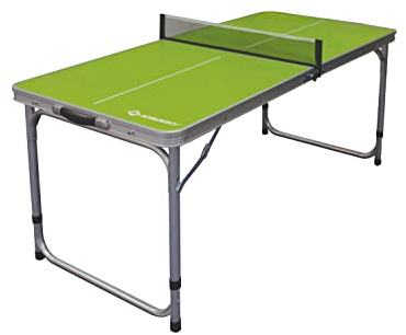 Schildkröt Midi-Tischtennistisch, tragbare und klappbare Tischtennisplatte 120 x 60 x 70cm, Faltbarer Alukoffer mit Griffen inkl. Netzgarnitur, für alle Indoor- und Outdooraktivitäten