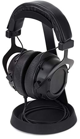 Dynavox Kopfhörerständer KH-1000, Universal Halter mit Metallkorpus für Gaming-Headsets und Over-Ear-Kopfhörer, Silikon-Auflage für Bügel und Kabel-Ablage, schwarz