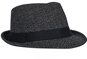 FBBULES Fedora Hut Damen Herrenhüte Breiter Krempe Filzhut Panama Hut Filzhut Winterhut Wintermütze Trilby Hüte Klassische Outdoorhut für Hochzeit Talent Show Performance