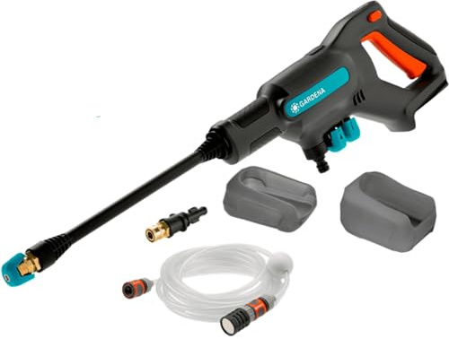 Gardena Akku-Mitteldruckreiniger AquaClean 24/18V P4A Solo: Verstellbarer Wasserdruck, Düsenaufsätze, 3 Reinigungsmodi, Mobiles Reinigungsgerät, Kabellos (14800-55)