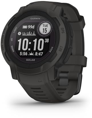 Garmin Instinct 2 Solar 45mm - GPS-Smartwatch mit unendlicher Akkulaufzeit im Smartwatch-Modus, über 40 Sport-Apps, Garmin Pay, Trainingszustand, Fitnessalter, Schlafanalyse UVM