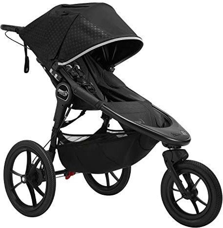 Baby Jogger Summit X3 Kinderwagen zum Joggen | zusammenklappbarer 3-Rad-Sportkinderwagen mit Handbremse | Midnight Black