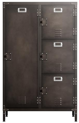 Aktenschrank Stauraumschrank Mehrzweckschrank Metallschrank Allzweckschrank Kleiderschrank Garderobenschrank Aufbewahrungsschrank 75x46x120cm