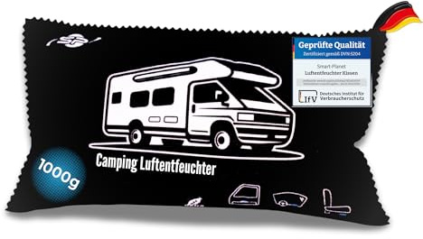 Smart-Planet Luftentfeuchter Wohnmobil Raumentfeuchter wiederverwendbar 1kg | Camping, Camper, Wohnwagen, Entfeuchter Kissen, Feuchtigkeitsanzeige, auslaufsicher, wuederverwendbar, Wohnmobil, trocken