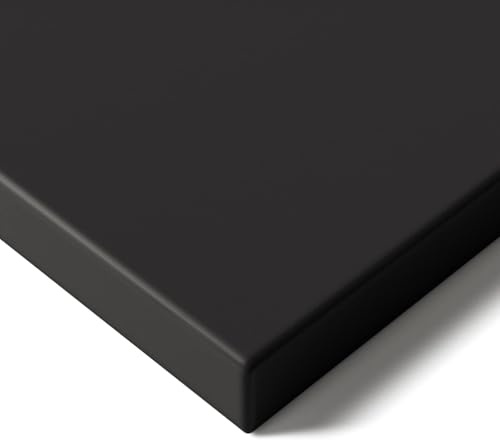 Desktronic Tischplatte 200x80 cm Schreibtischplatte – Perfekt für höhenverstellbare Schreibtische, Esstische und mehr – Made in Europe – 25 mm stabile Tischplatte langlebig (Schwarz)