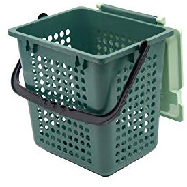 bioMat AirBox® Biomülleimer für die Küche, Tüten bis 10l, Komposteimer mit perforiertem Deckel, freistehend oder montierbar, Grün