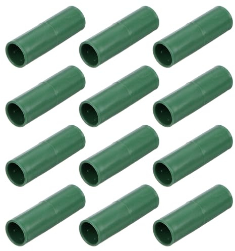 M METERXITY 12 Stück 16mm Gewächshausrahmen-Verbindungsstücke, Kupplungsrohrverschraubung für Weinlaube/Sonnenschutzschuppen/Gartenpflöcke, Gewächshauszubehör [Grün]