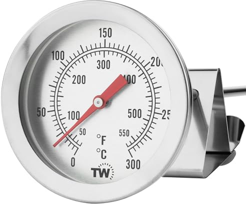 Zuckerthermometer zum Herstellen von Marmelade und Süßigkeiten, Fudge mit 145-mm-Sonde – ideales Süßigkeitenthermometer mit Clip zum Schmelzen von Zucker und Herstellen von Marmelade
