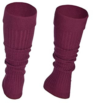 STEVEN Stulpen für Mädchen - Wadenwärmer aus Baumwolle, Beinstulpen für Kinder, Leg Warmers - Rotwein - Geschenk für Junge Tänzer
