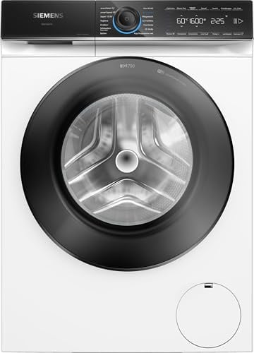 Siemens WG56B2041, iQ700, Smarte Waschmaschine 10 kg, 1600 UpM, Made in Germany, Antiflecken-System, smartFinish Bügelhilfe, schneller Waschen mit speedPack XL, Mini load für Einzelteile, aquaStop