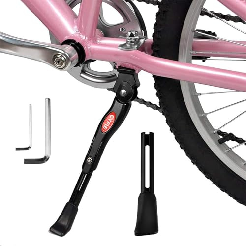 CYFIE Fahrradständer 16-20 Zoll, Höhenverstellbarer Fahrrad Ständer, Fahrrad Seitenständer für die meisten 16 18 20 Mountainbikem, Rennrad, Sportfahrrad, Cityrad