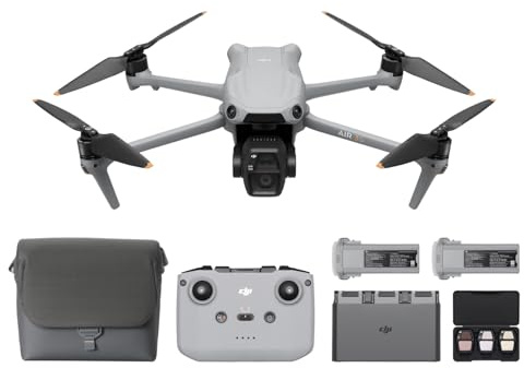 DJI Air 3S Fly More Combo (RC-N3), 4K-Dual-Kameradrohne, 3 Akkus | 1 CMOS Weitwinkelkamera & mittlere Telekamera, 4K/60fps HDR Video, omnidirektionale Hinderniserkennung, längere Flugzeit