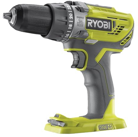 RYOBI 18 V ONE+ Akku-Schlagbohrschrauber R18PD3-0 (Drehmoment 50 Nm, 13 mm Schnellspannbohrfutter, ohne Akku und Ladegerät)