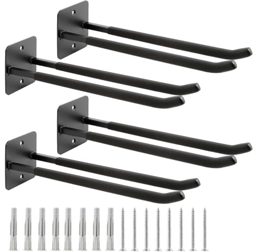 Sinoer Garagenhaken, Wandgarderobe, Schuppen-Organizer, schwerer Werkzeug-Organizer, Aufhänger, Garagenhaken für Gartengeräte, Kinderwagen, Autoreifen, Gartengeräte 14 zoll （4 Stück