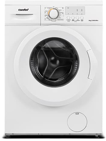 Comfee CFEW60-124 Waschmaschine / 6KG / Slim Line / D / 1200 U/min / Trommelreinigung / 15min-30min-45min Schnellwaschgang / Weiß
