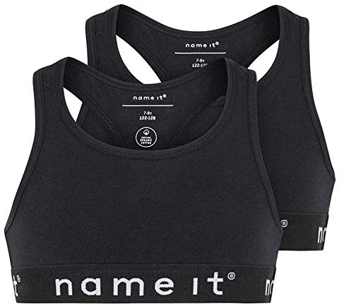 Name IT Mädchen Nkfshort Top 2p Heather Rose Lurex Noos Bustier
