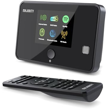 Tuner Internetradio WLAN | DAB+ Adapter Bluetooth | Streamer Hifi Spotify Connect | Digitalradio Stereo Receiver | Aktive Lautsprecher Erforderlich- Nicht Im Lieferumfang Enthalten | MAJORITY Robinson