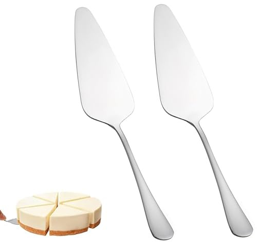 2 Stück Tortenheber Kuchenheber Edelstahl Tortenschaufel,Kuchenschaufel Edelstahl Poliert,Vielseitiger Tortenheber Set,Kuchenschaufel für Geburtstagstorte,Pizza,Dessert zum Partys Restaurants Küchen