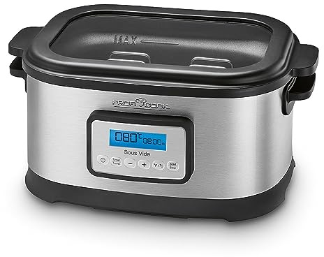 ProfiCook Sous Vide Garer | 8,5L Fassungsvermögen | PC-SV 1112 | Punktgenaues Garen, 72-Std.-Timer, Schongarfunktion, Joghurtmaker-Funktion, Warmhaltefunktion