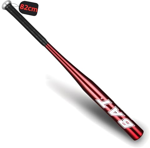 Baseballschläger 82 cm (32 Zoll), Baseballschläger Aluminium mit rutschfestem Griff, die Beste Größe für Training und Baseball