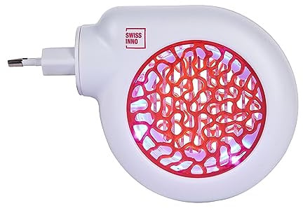 SWISSINNO Elektrischer Insektenvernichter 3 W LED für Innenräume | Mini-Format, chemiefreie und giftfreie Anwendung, gegen Mücken und Fliegen, Wohnung Küche Haushalt im Alltag