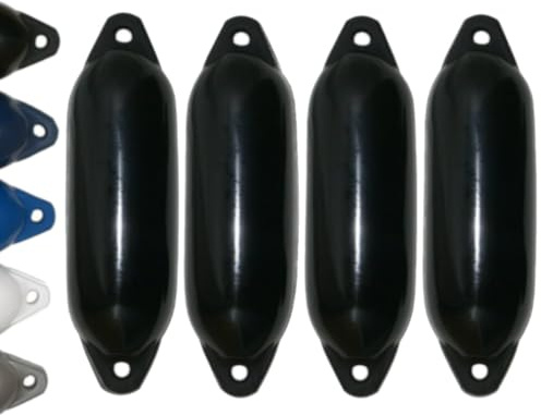 12skipper Bootsfender 4er-Set Majoni Fender Star 15 Langfender - schwarz