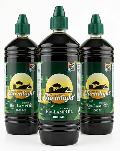 Farmlight Bio-Öl für Lampen, Fackel, Herd und Taschenlampen, flüssiges, geruchloses Wachs, transparent, gegen Mücken (3 l)
