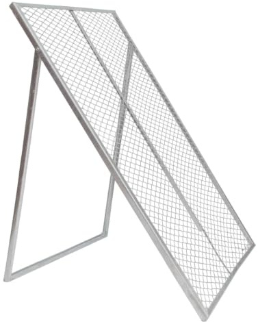 TRUTZHOLM Durchwurfsieb feuerverzinkt 115x75 cm, Maschenweite 40/22 mm | klappbar, verstellbare Stütze, Gartensieb, Sieb, Kompost, Gitter, Durchwurfgitter, Erdsieb, Bausieb