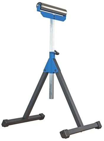 KASTFORCE Robuster Rollenständer mit 5,1 cm großer Rolle, 300 lbs / 136 kg Kapazität, verstellbare Gehrungssägenverlängerung, flach zusammenklappbar für einfache Lagerung