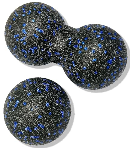 Duo Faszienball Set (Einzelball + Peanut-Lacrosse-Ball), Erdnuss Massageball, Fascia Ball für die Wirbelsäule, Füße, Nacken und Rückenentlastung, Tiefengewebsmassage, Triggerpunkt Freisetzung