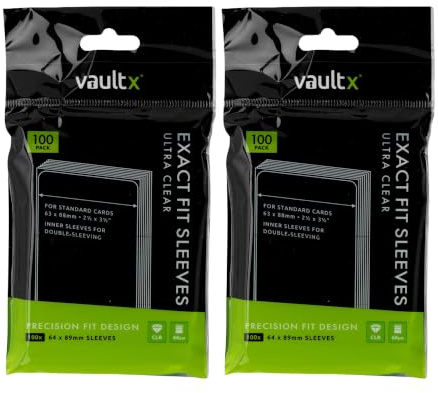 Vault X Perfect Fit Kartenhüllen, Weich, Hochtransparent, Innere Hüllen mit Perfektem Sitz, Für Sammelkartenspiele, Sportkarten, TCG (200er Pack)