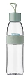 Mepal - Wasserflasche Ellipse - Wiederverwendbare Trinkflasche - Auslaufsichere - Geeignet für kohlensäurehaltige Getränke - BPA-frei - 500 ml - Nordic sage