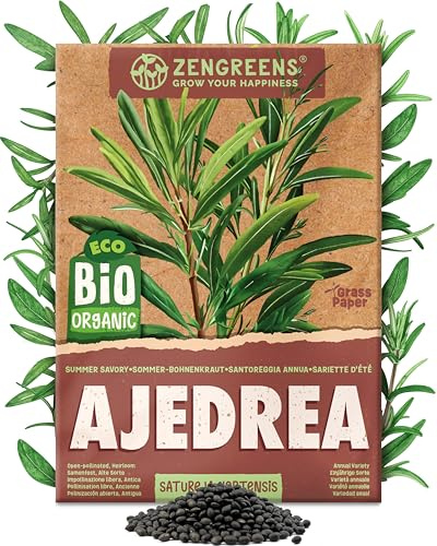 ZenGreens® - Bio Sommer-Bohnenkraut Samen - Sommer-Bohnenkrautsamen - Kräutersamen für den einfachen Anbau im Garten, Balkon oder Küche - Kräuter Saatgut ideal für Anfänger