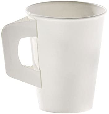 VEPATIM 80 Henkelbecher Kaffeebecher weiß Pappe beschichtet 180 ml