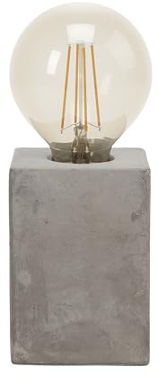EGLO Tischlampe Prestwick, Tischleuchte Industrial Vintage, Beton | Retro Nachttischlampe aus Beton in Grau, Lampe mit Schalter, E27 Fassung