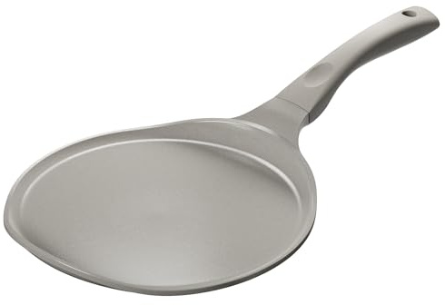 Redchef Crepe Pfanne 26cm, Pancake Pfanne, Keramik Antihaft Omlettpfanne, Pfannkuchen Flache PTFE-frei PFAS-frei PFOA-frei, Kratzfest Spülmaschinenfest, Grau