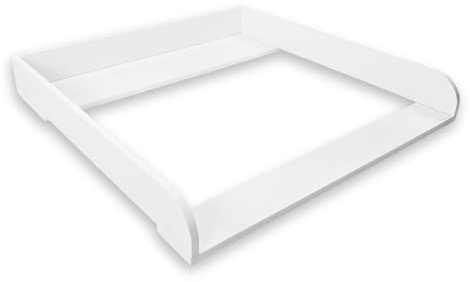 Puckdaddy – Wickelaufsatz Lasse kompatibel mit Hemnes Kommode u.Ä. – 80x80x10 cm aus Holz in Weiß – hochwertiger Wickeltischaufsatz inkl. Montagematerial zur Wandbefestigung - Holzstärke: 2cm