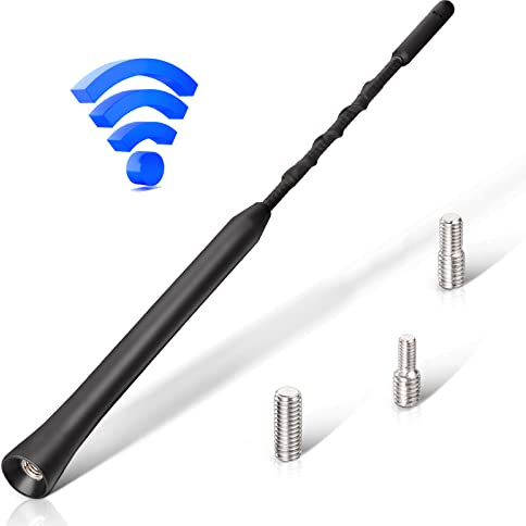 Eightwood Autoantenne FM DAB Autoradio Antenne Dachantenne Auto 23cm Kurz Ersatzantennenstab Auto Antenne mit starker FM/DAB Empfangsfunktion