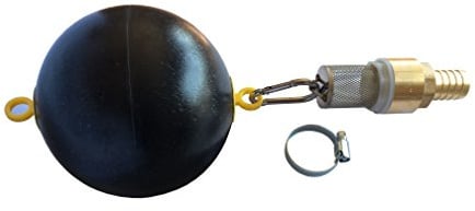 Quarzflex® Schwimmerkugel Set mit Fußventil Schlauchanschluss 1 Zoll mit echtem Karabinerhaken