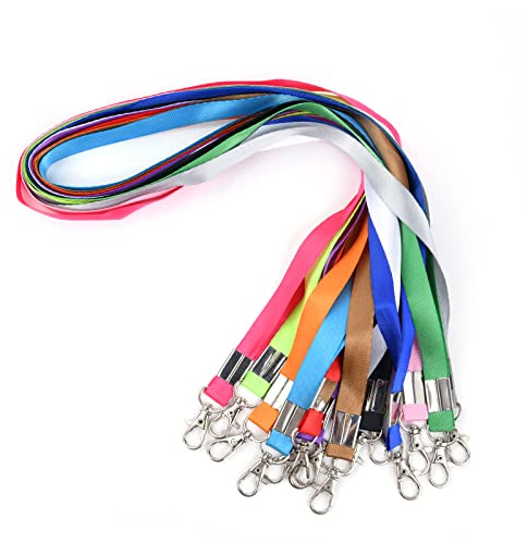 Vicloon 14pcs Schlüsselband, Nylon Lanyards mit Drehbarem Metallclip | Umhängebänder ist 15 mm Breite, 45 cm Lang, für Schlüssel, Ausweisinhaber, Büro ID Karte