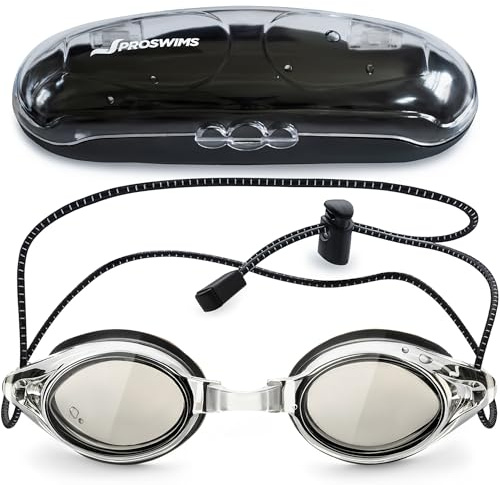 Proswims Schwimmbrille Anti Fog - Schwimmbrillen für Erwachsene Profi, Herren und Damen, verspiegelt Swimming Goggles mit Etui, Taucherbrille