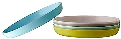 Shoppingsmart Kalas Kunststoffteller, 19 x 2 cm, Pastellfarben, 6 Stück