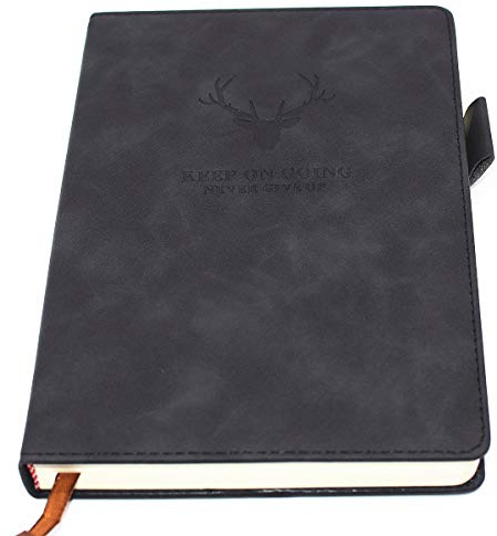 Earning Power Notizbuch A5 liniert,Hardcover Tagebuch Mit 360 Seiten Und 80gsm Premium-Papier. Für Notizen, Planung, Studium, Reisen, Zeichnungen, Skizzen Und Projekte（schwarz）