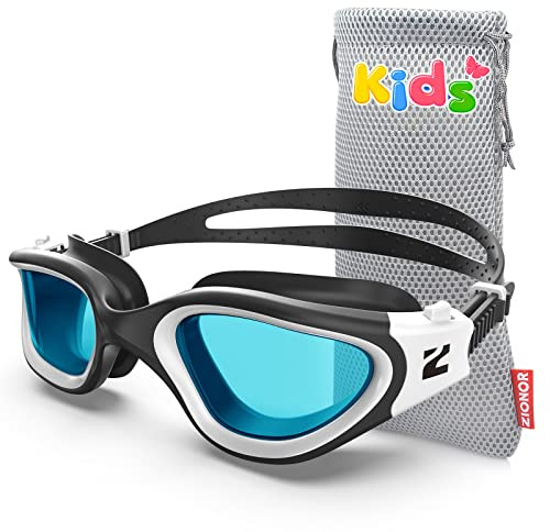 ZIONOR Schwimmbrille Kinder, G1MINI Polarisiert/Non Polarisiert Komfortabel Kinder Schwimmbrille, Anti Nebel UV-Schutz Schwimmbrille für Mädchen und Jungen (Jahre 6-14)
