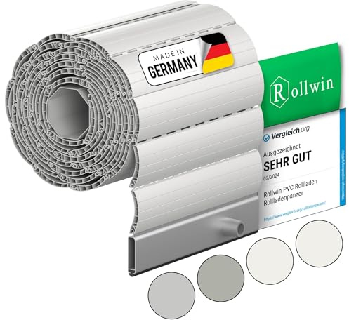 Rollwin ROLLADEN PVC nach Maß Rolladenpanzer Kunststoff Rollladenpanzer Lamelle mit Hohlkammer | Rollladenfenster Rollladentür | Rollladen DEUTSCHE Produktion zum Einbauen Hier Konfigurieren »»
